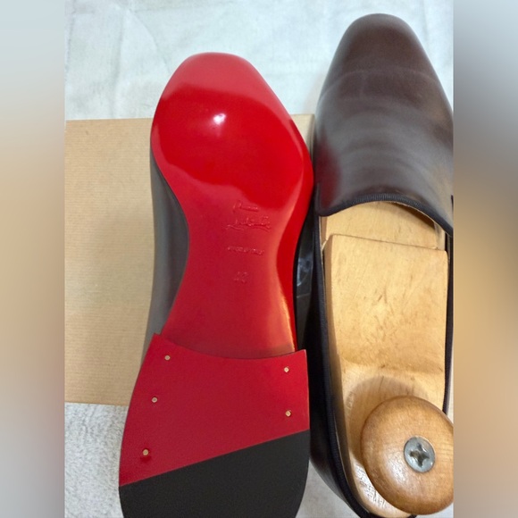 NEW! $990 Christian Louboutin Men’s Dandelion Brown Leather Loafers 43 9.5 / 10 - Picture 7 of 10